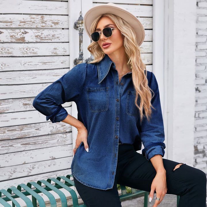 Dame casual jeans skjorte jakke Stilla