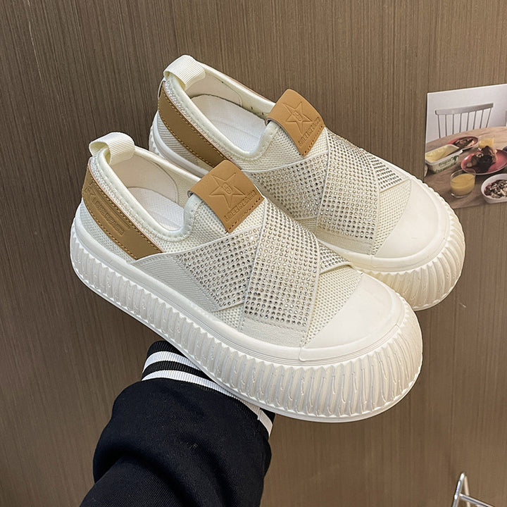 Dame Sneakers med elastiske krydsbånd og skridsikker sål Stilla