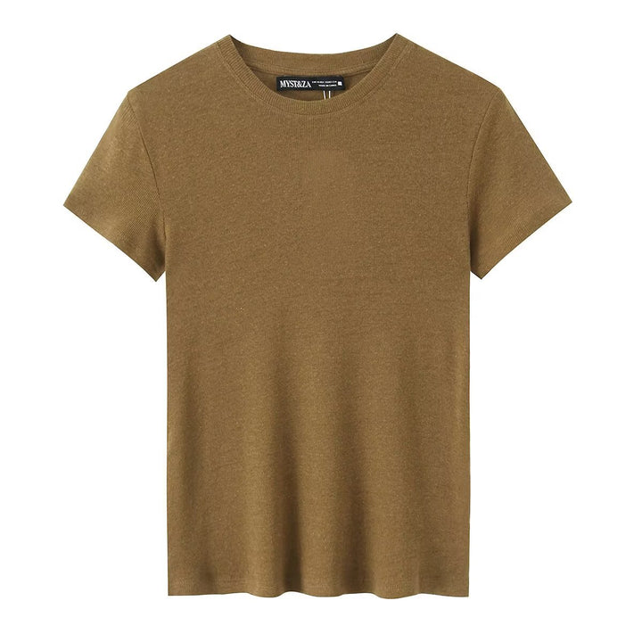Dame bomulds T-shirt med behagelig pasform og bæredygtigt materiale Skovae