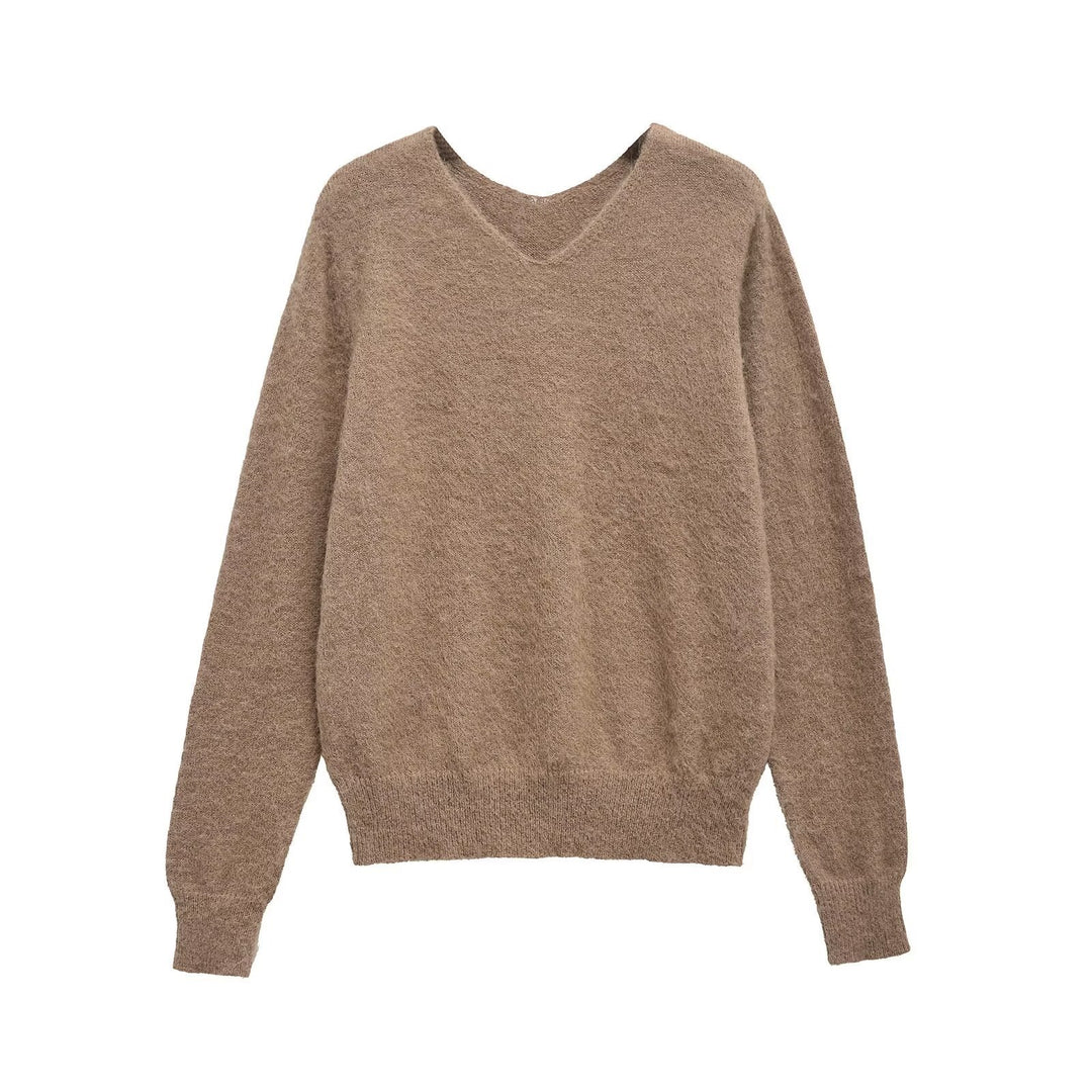 Femme Cozy V-Udskæring Pullover Stilla