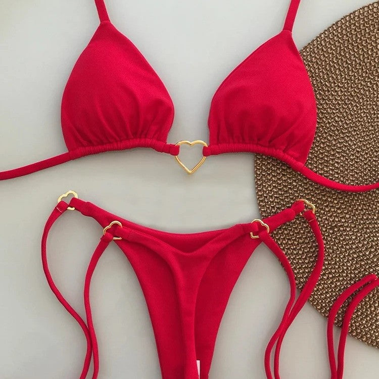 Dame Triangel-Bikini med justerbare stropper Stilla