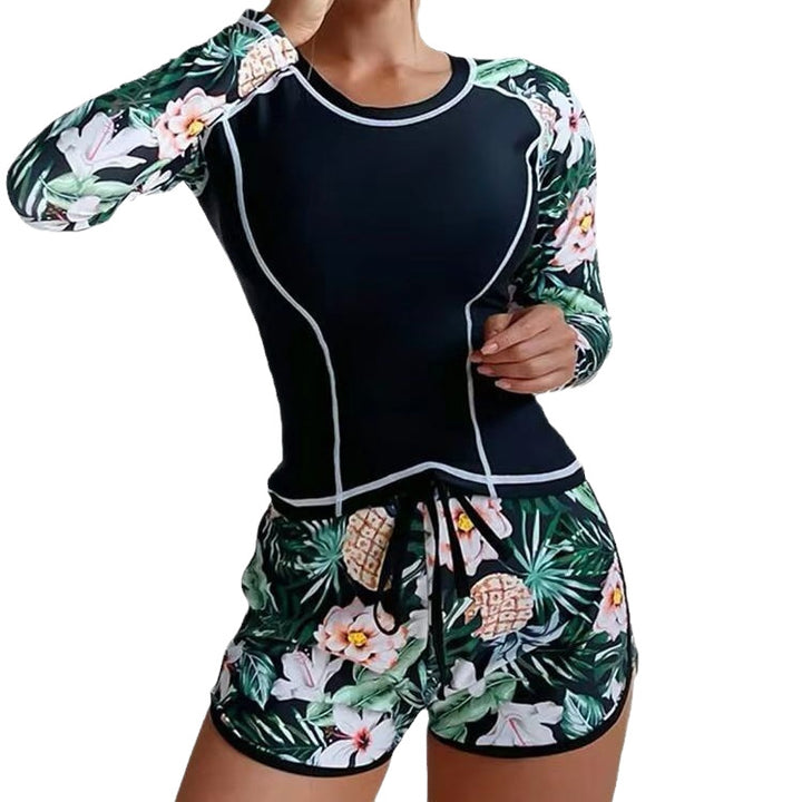 Dame Langærmet Surfshirt og Shorts Sæt Skovae