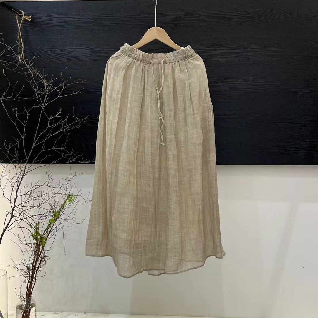 Femme Flydende Maxi-Nederdel med justerbar snor Stilla