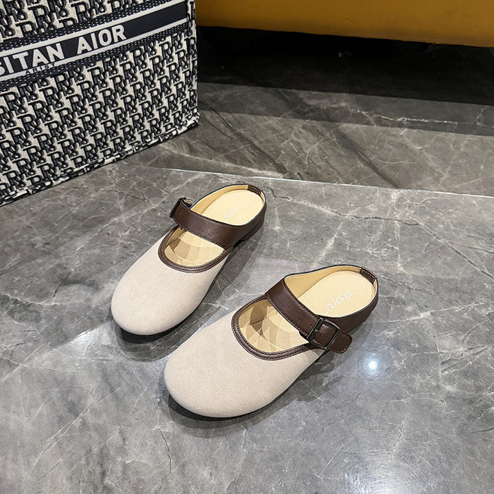 Dame fleksible Mokkasiner med fashionabel rem og åndbar indersål Stilla