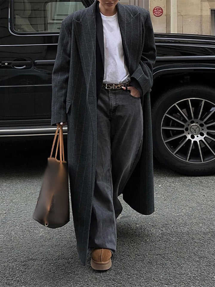 Dame elegant lang skåret blazer Stilla