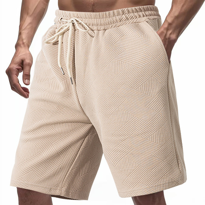 Herrer sporty shorts med struktureret design og elastisk talje Stilla