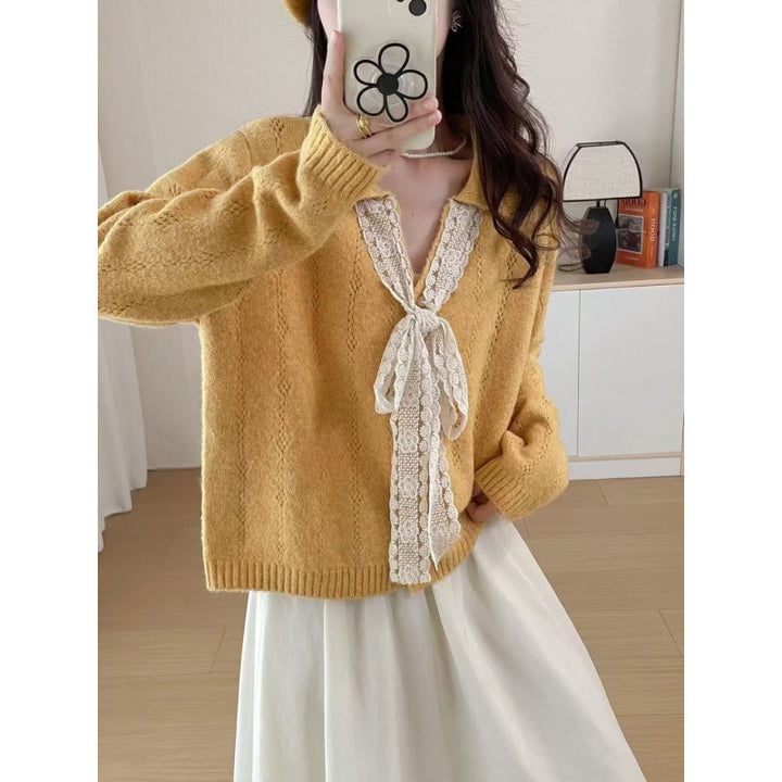 Kvinders cashmere sweater med blonder og afslappet pasform Stilla