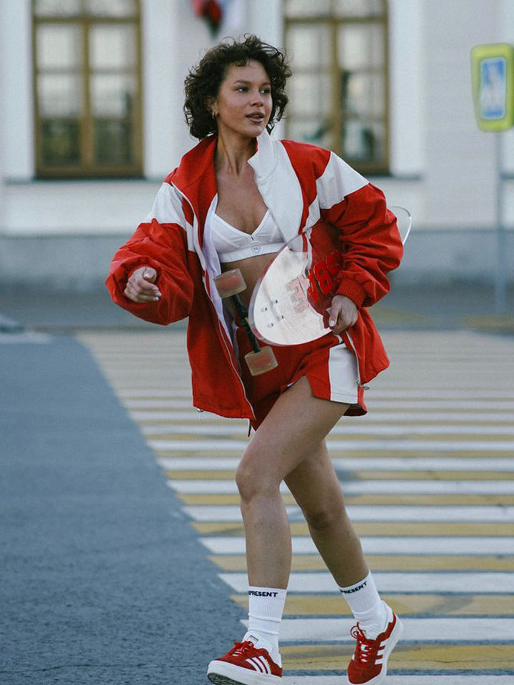 Kvinders sporty sommerjakke og shorts kombination Skovae