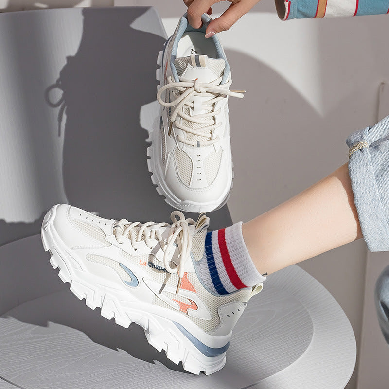 Dame Sporty Chunky Sneakers med åndbart overflade og stabil profil sål Stilla