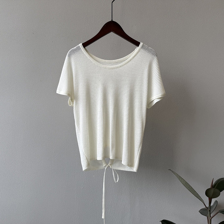 Dame afslappet T-shirt med justerbar søm Stilla