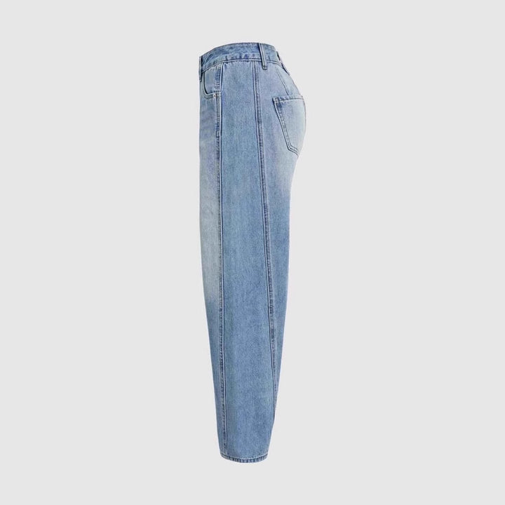 Kvindernes løstsiddende jeans i vintage look med frynset kant Stilla