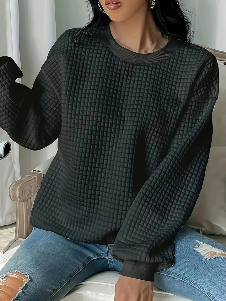 Dame Casual Oversized Pullover med struktureret design Stilla