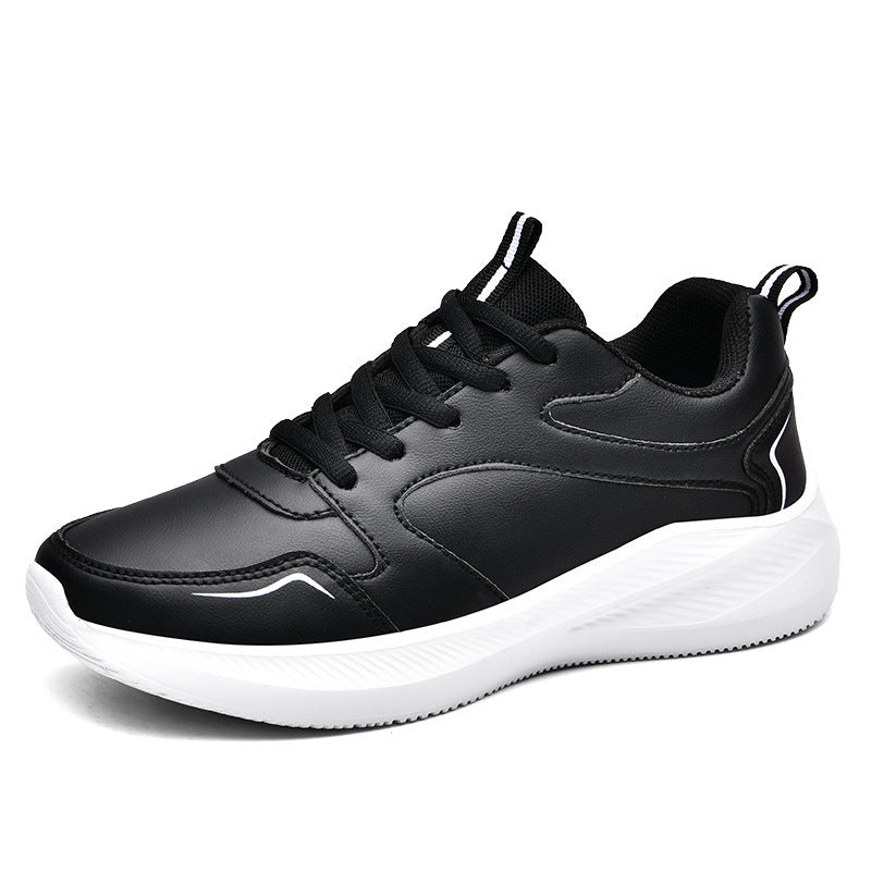 Unisex nan minimalistisk kunstlæder-sneakers med ergonomisk EVA-mellemsål og trækstrop Skovae