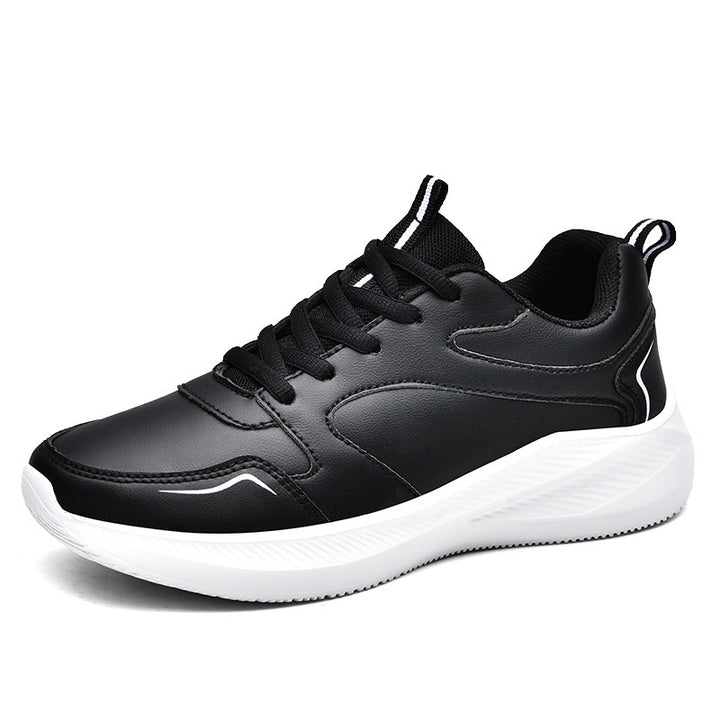 Unisex nan minimalistisk kunstlæder-sneakers med ergonomisk EVA-mellemsål og trækstrop Skovae