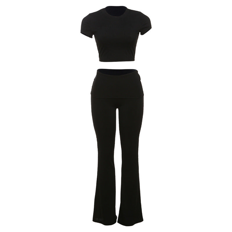 Dame Sporty top med højt skårede leggings Stilla