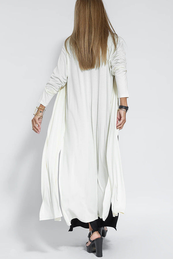 Dame lang cardigan med flydende snit Stilla