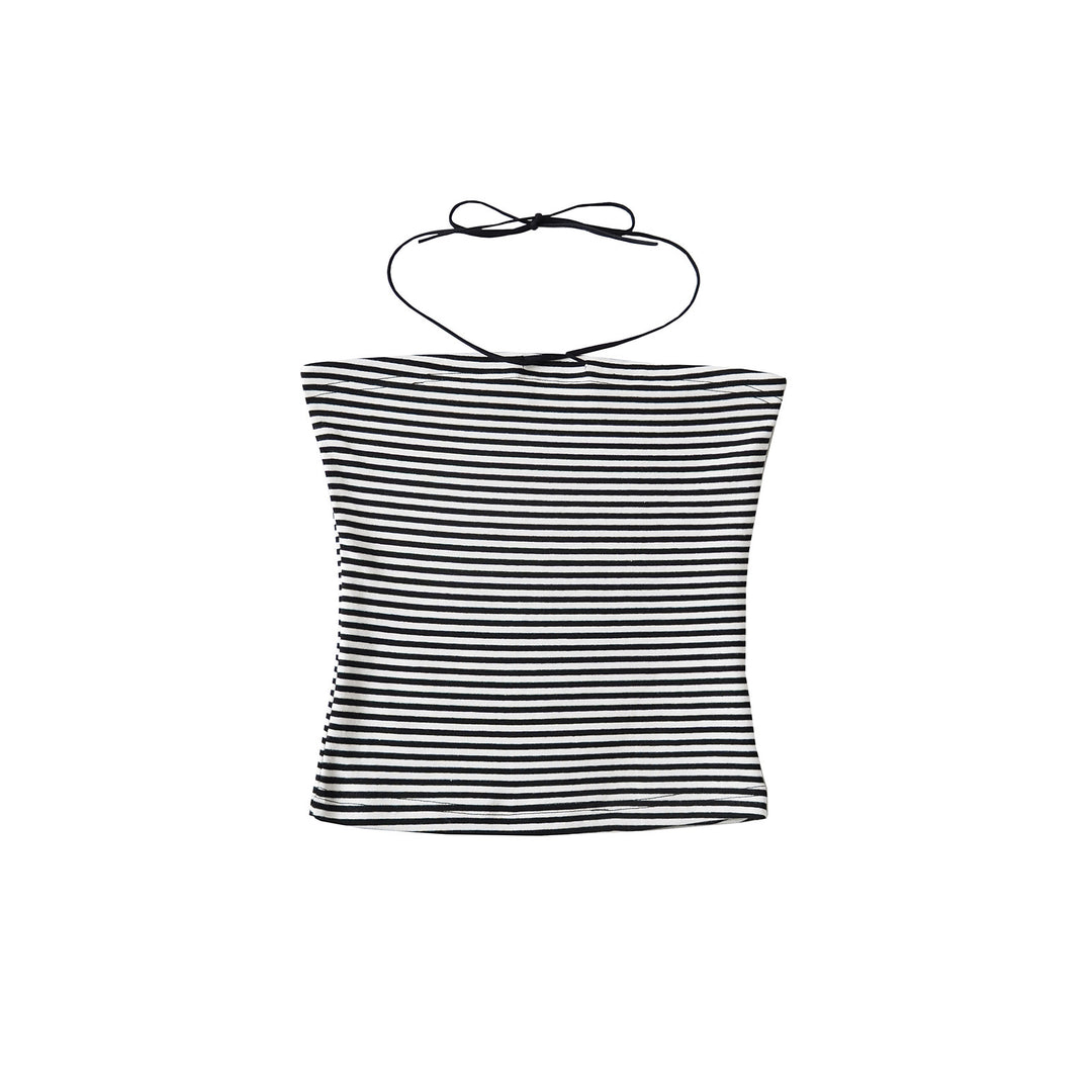 Dame Crop-Top med spaghetti-stropper og raffineret knude-design Stilla