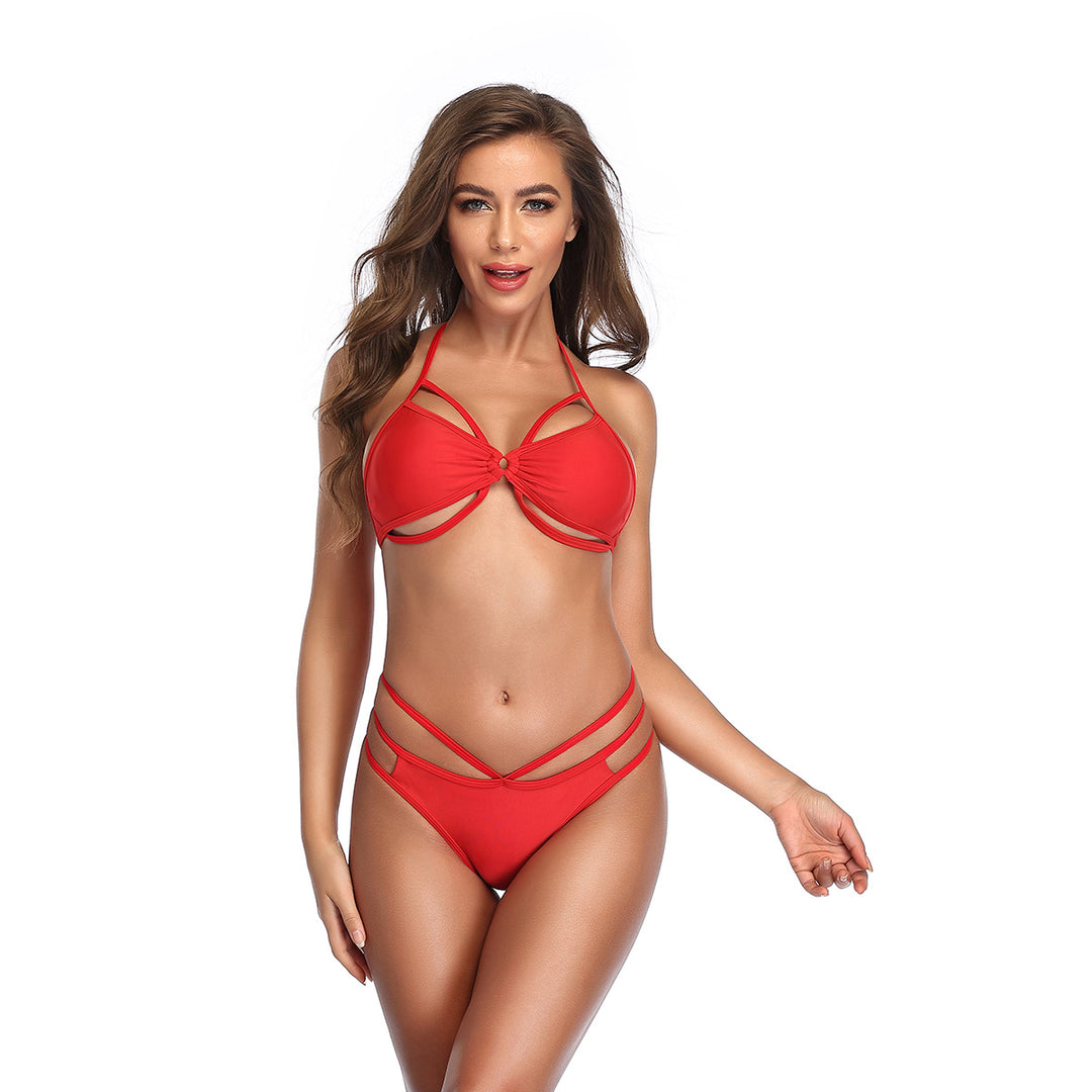 Dame Strappy Cut-Out Bikini Sæt Stilla