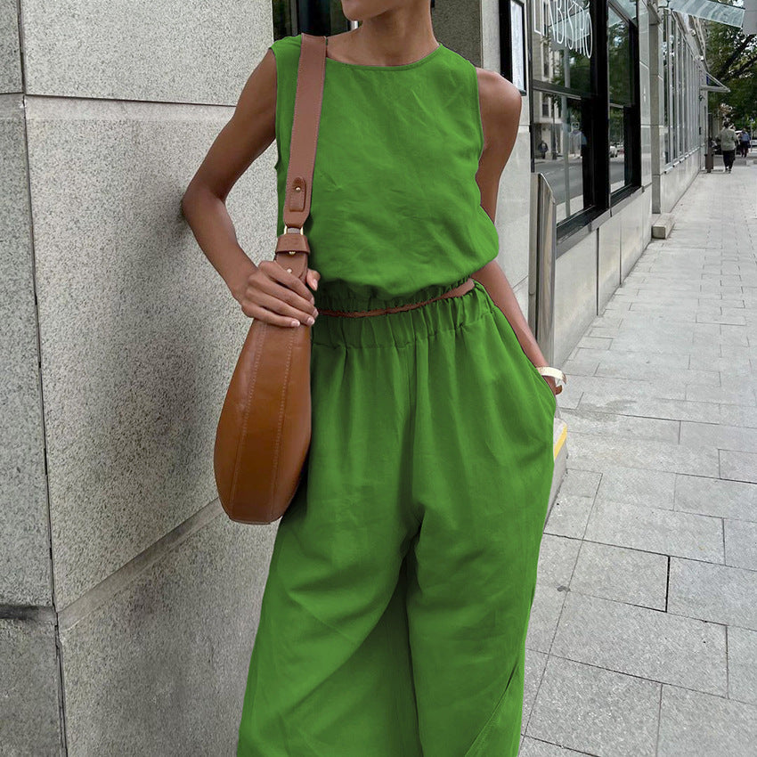 Dame jumpsuit med højtaljeret snit Stilla