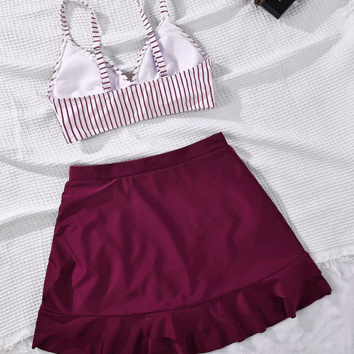Dame bikini top med elegant bralette snit og moderne volang Skovae