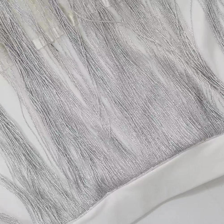 Ladies Glamorous Skirt with Sparkling Sequins and Feathers