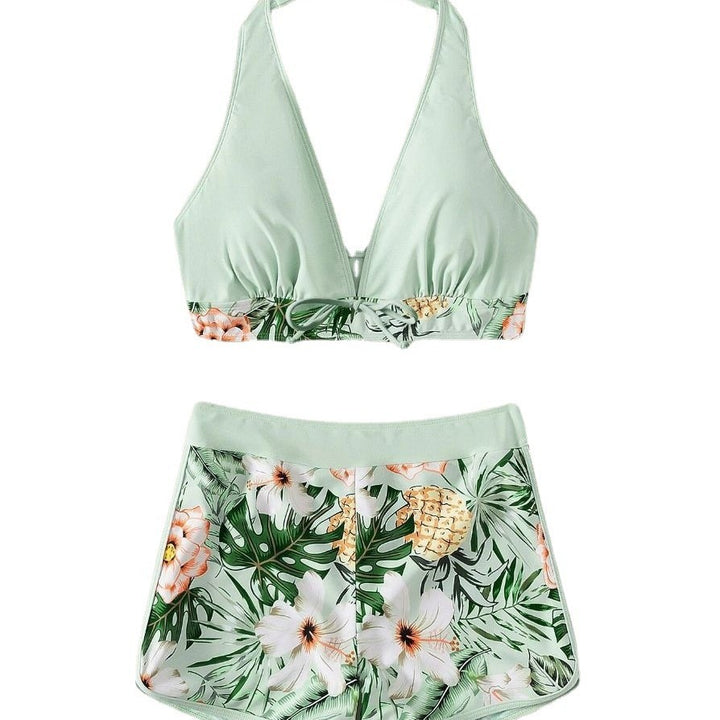 Dame Sporty bikini sæt med blomsterdesign Skovae