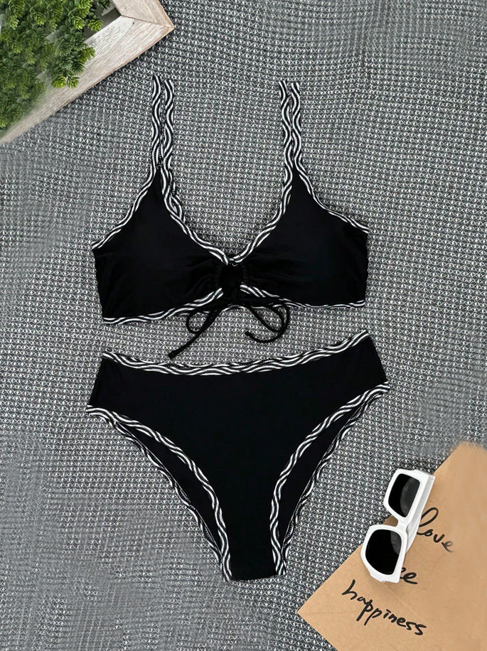 Damer Triangel-Bikini med moderigtigt leopardmønster Skovae