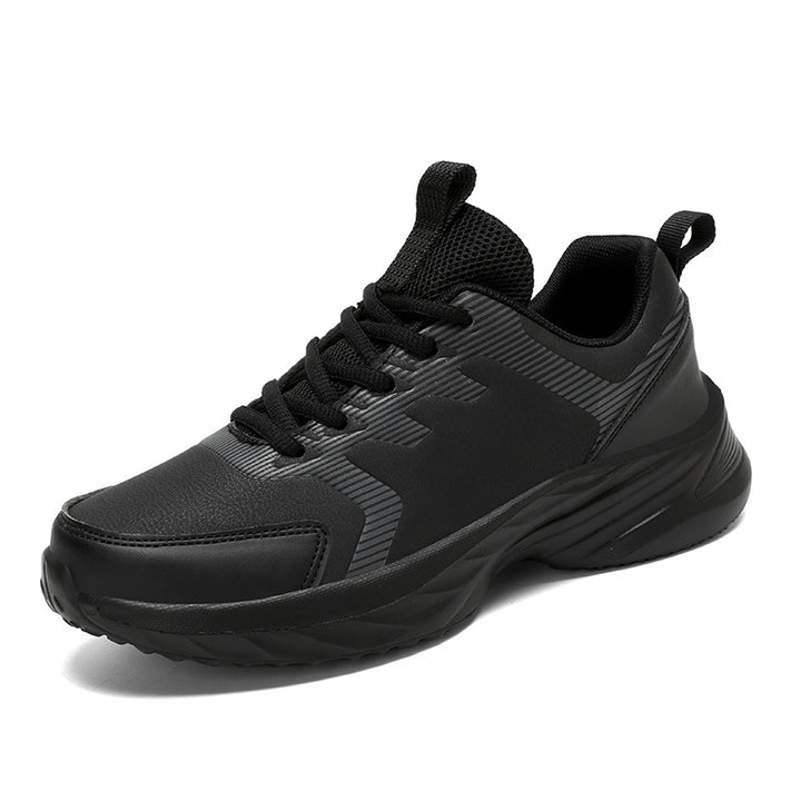 Unisex nan urbane komfort-sneakers med polstret kilehæl, åndbart mesh tunga og robust kunstlæderbelægning Skovae