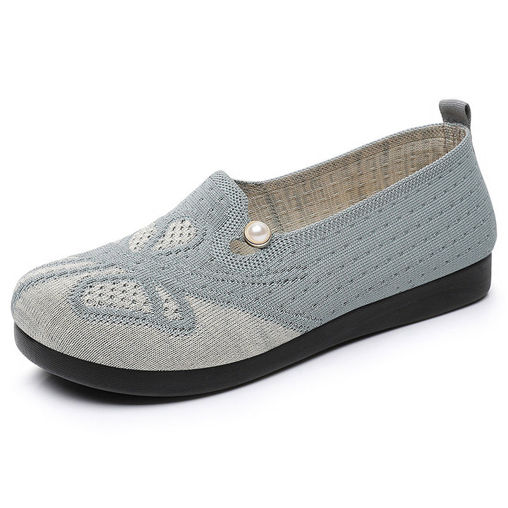 Femme Dekorative Strik Slip-On Flats Stilla