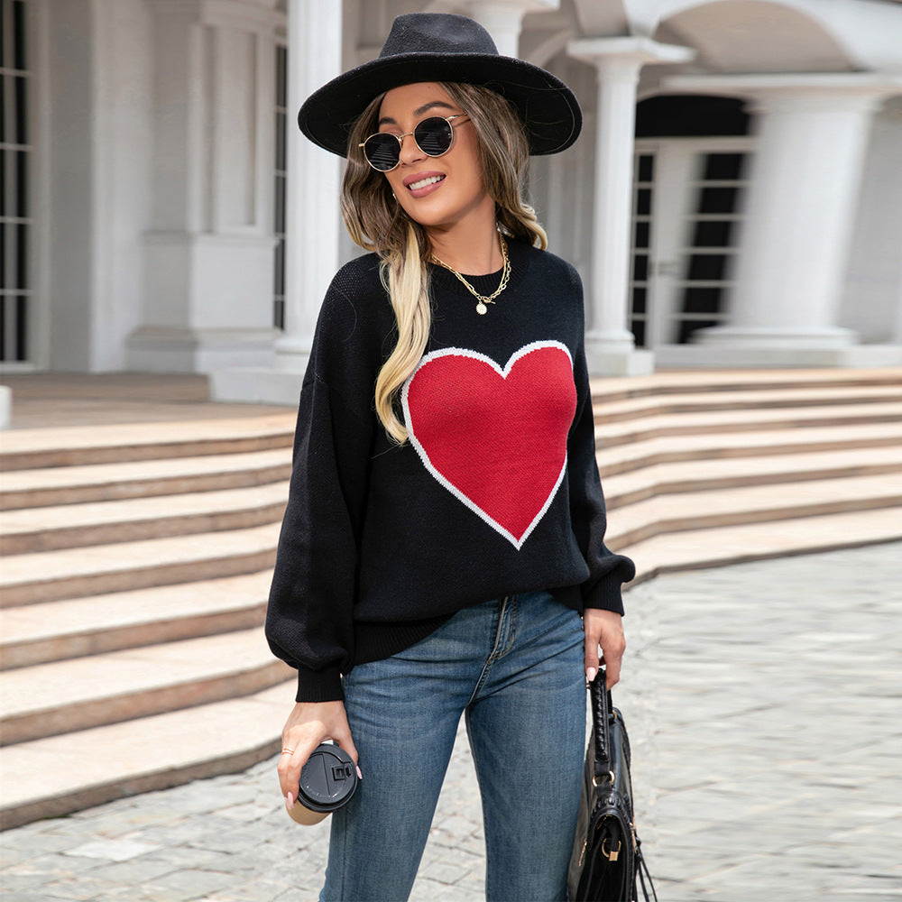 Kvindernes sweatshirt med hjerte design Stilla