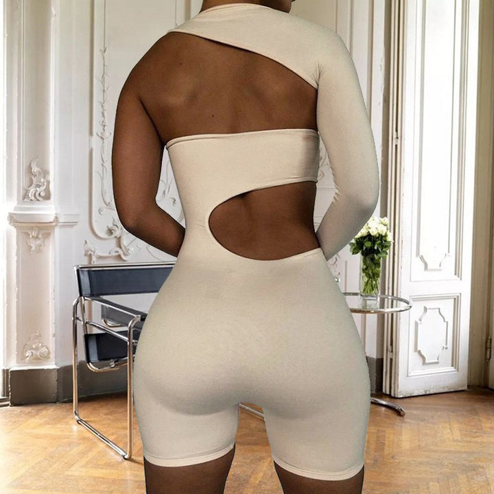 Dame figurformet Cut-Out-overalls med asymmetrisk design Stilla