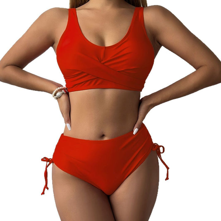 Dame Sporty Bikini sæt med indpakningsdesign Skovae