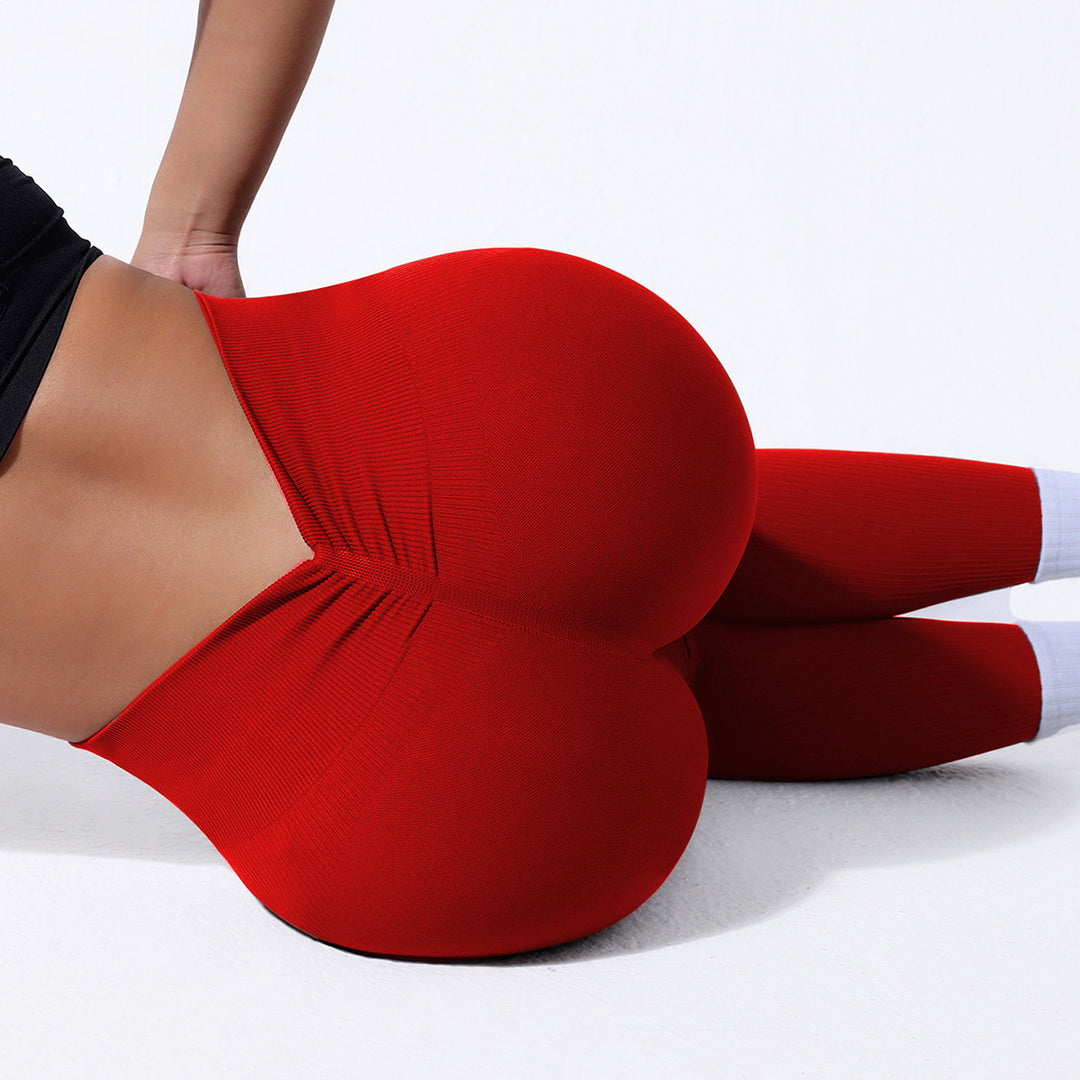 Dame Sport leggings med høj talje skæring og struktureret stof Stilla