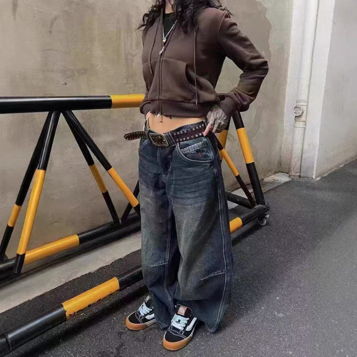 Dame Høj talje Bred Denim-Bukser Stilla
