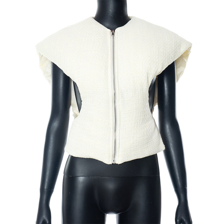 Femme Modern Zip-Up Cocoon Bluse Stilla