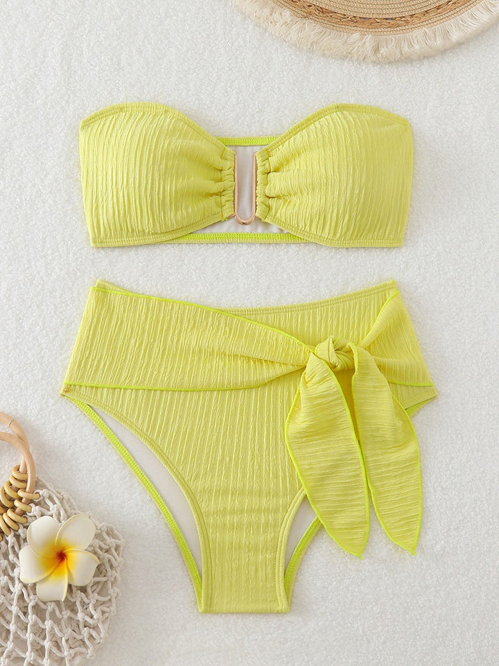 Dame High-Waist Bandeau Bikini Sæt Stilla