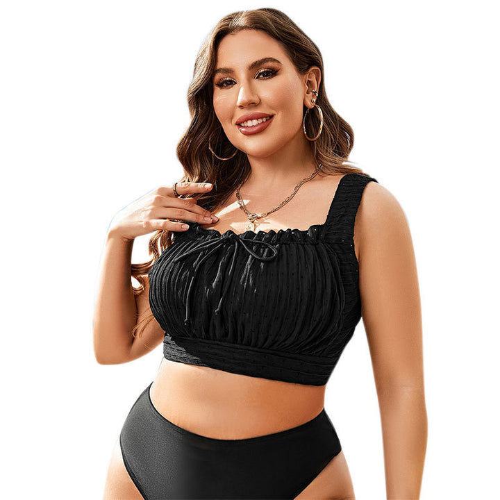 Dame Crop Bikini top med flæse detaljer Skovae