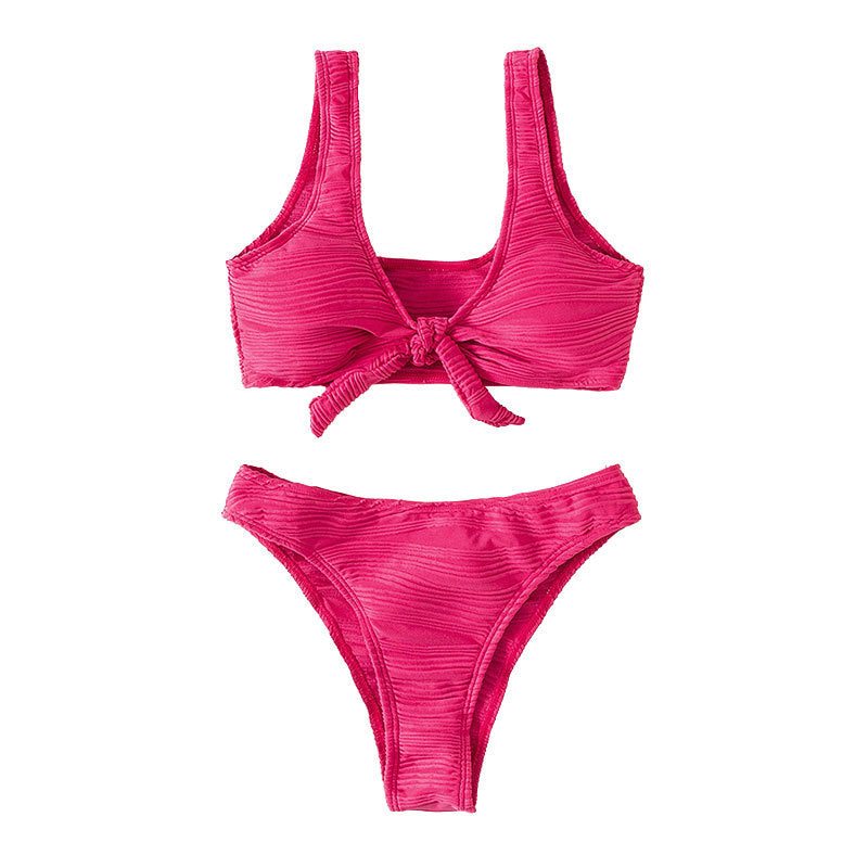 Dame Sporty bikini med knudedesign og høj komfort Skovae