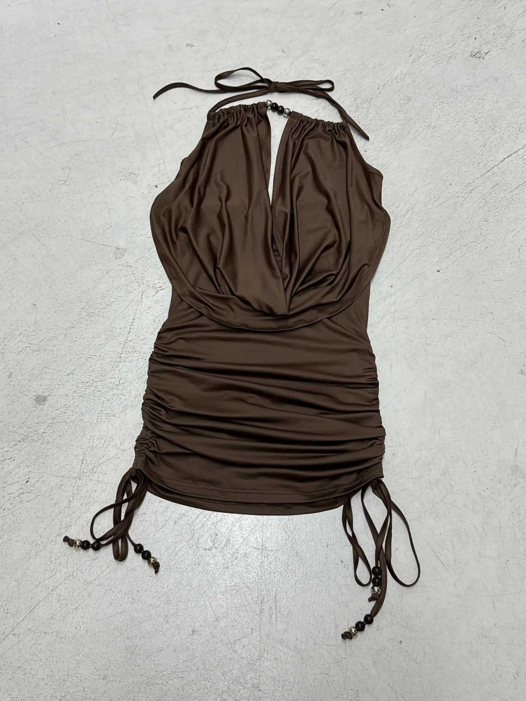 Dame Halter-top med sofistikerede flæsedetaljer og elastisk tilpasning Skovae