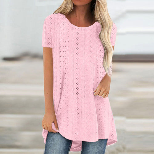 Stilfuld dame kortærmet tunika T-shirt Stilla