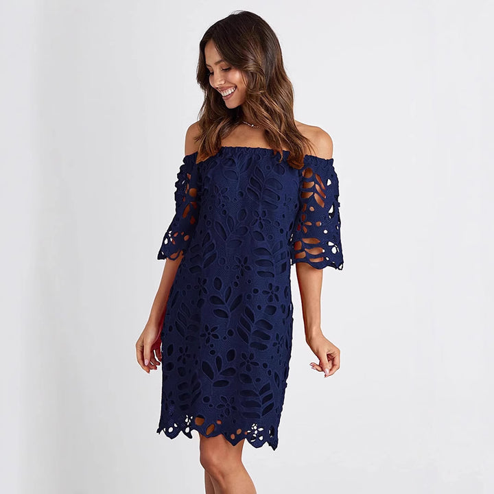Dame romantisk Off-Shoulder sommerkjole Stilla