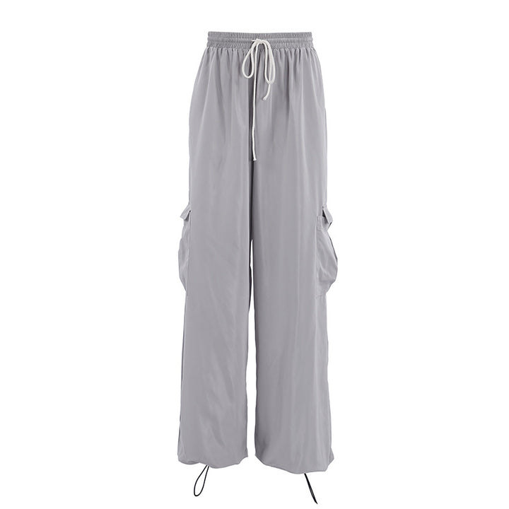 Dame cargo-bukser i en afslappet oversized skæring med elastisk talje og praktiske lommer Stilla