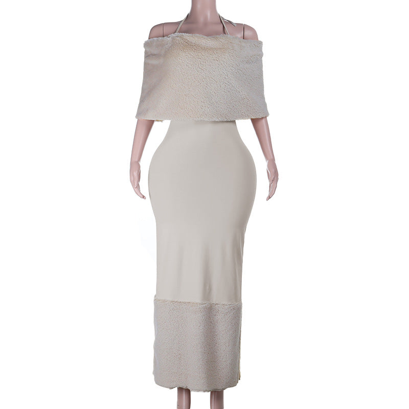 Damer elegant maxikjole med stroppefri design og flydende stof Skovae