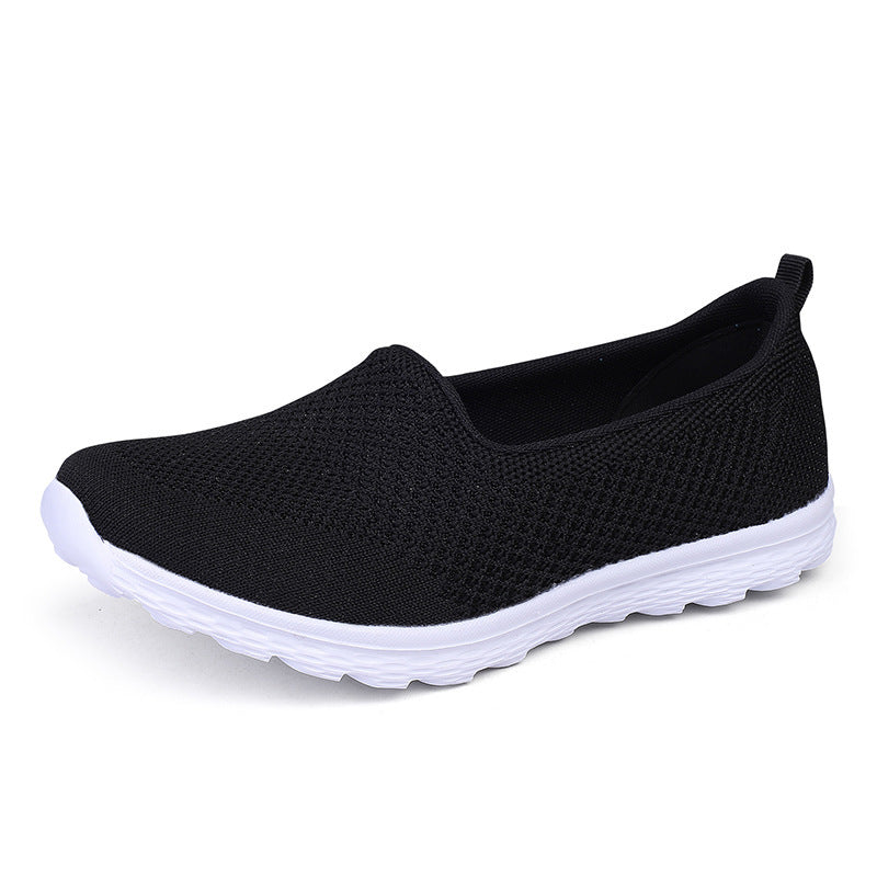 Damer nan lettere strikket slip-on sneakers med glimmertråde, elastisk indgang og fleksibel let sål Skovae