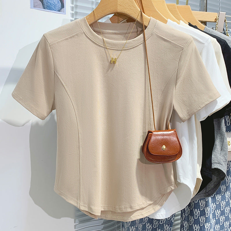 Dame Basic T-shirt med høj komfort og elegant pasform Stilla