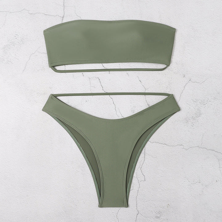 Dame bikini-sæt med elegant lukning og højskåret trusse Stilla