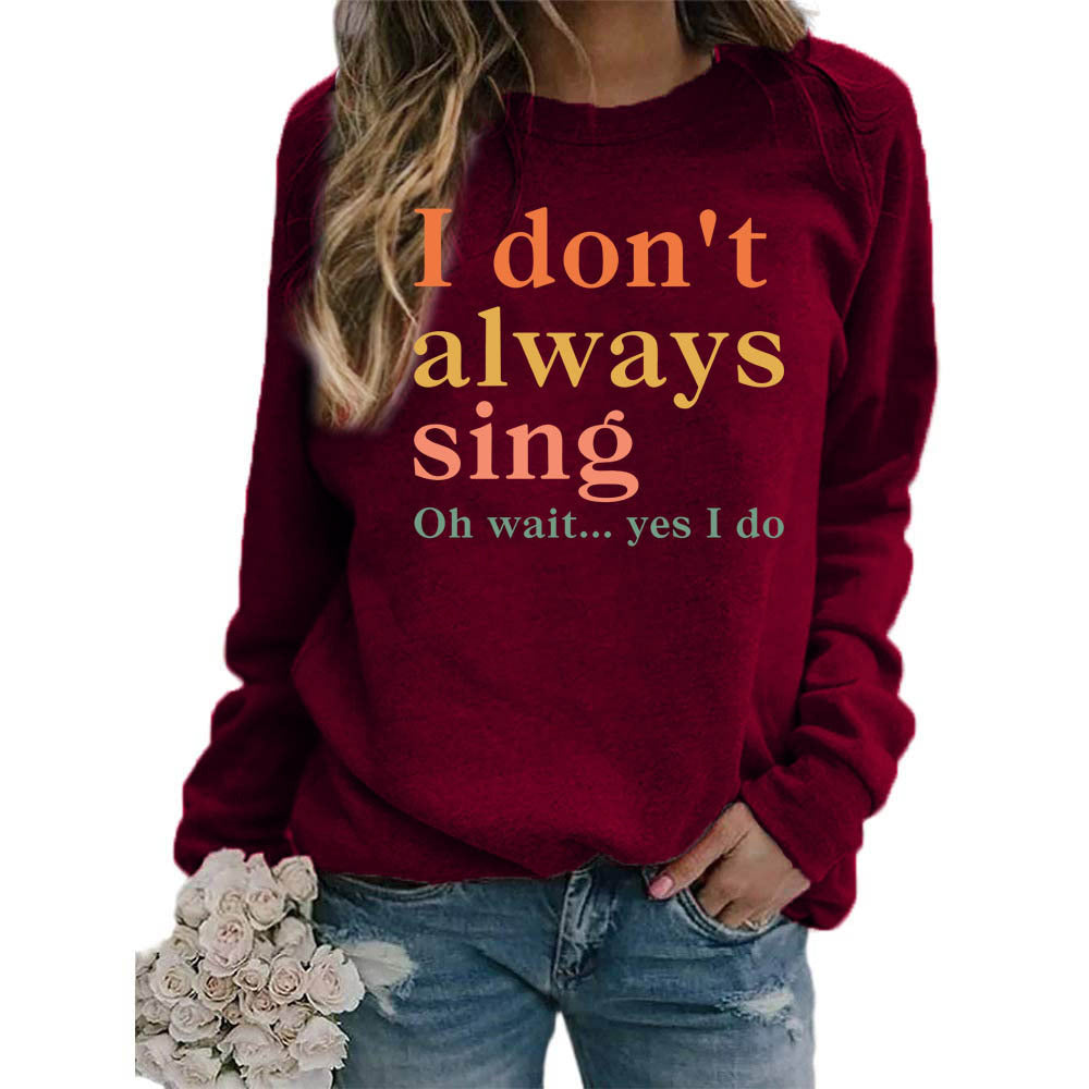 Dame sweatshirt med kreativt slogan og komfortabel pasform Stilla