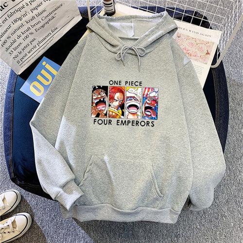 Kvinders hættetrøje med unikt anime design Skovae