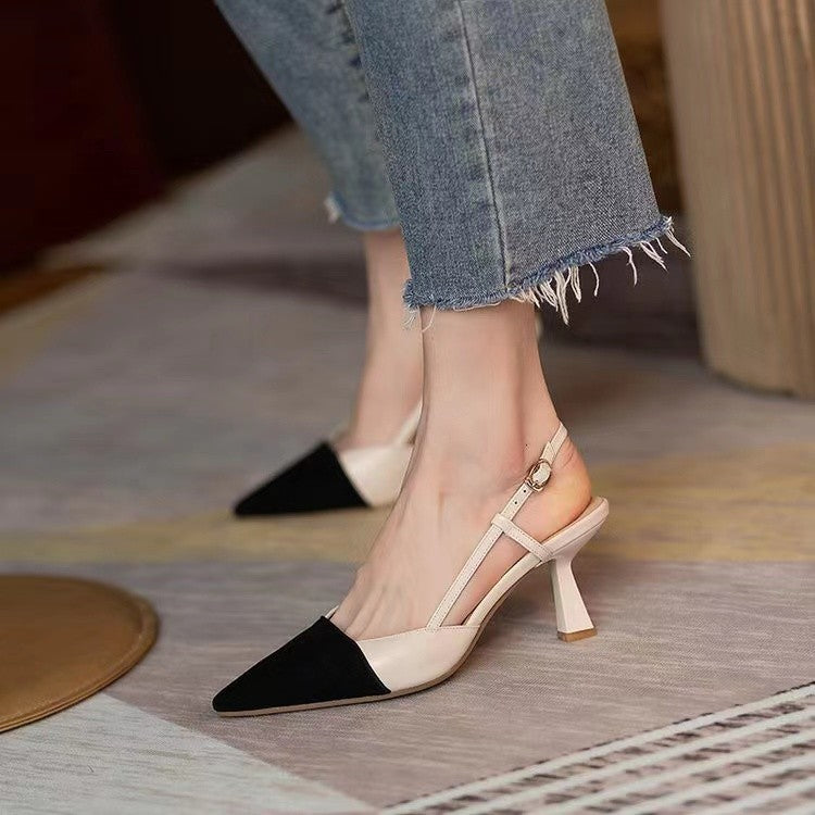 Kvinders Slingback hæl sko med moderne snit og elegant spids Stilla