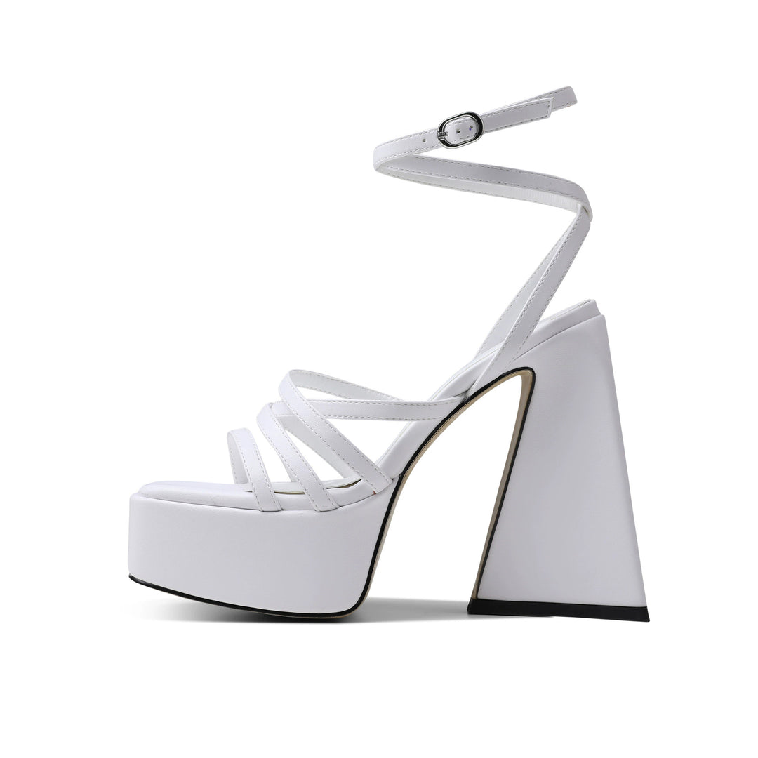 Femme Strappy Plattform Højhælede Sandaler Stilla